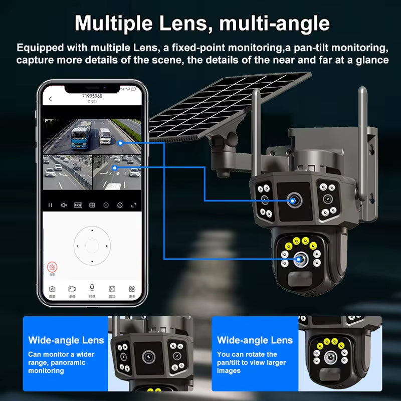 V41 4G 8MP Outdoor Solar Security Camera