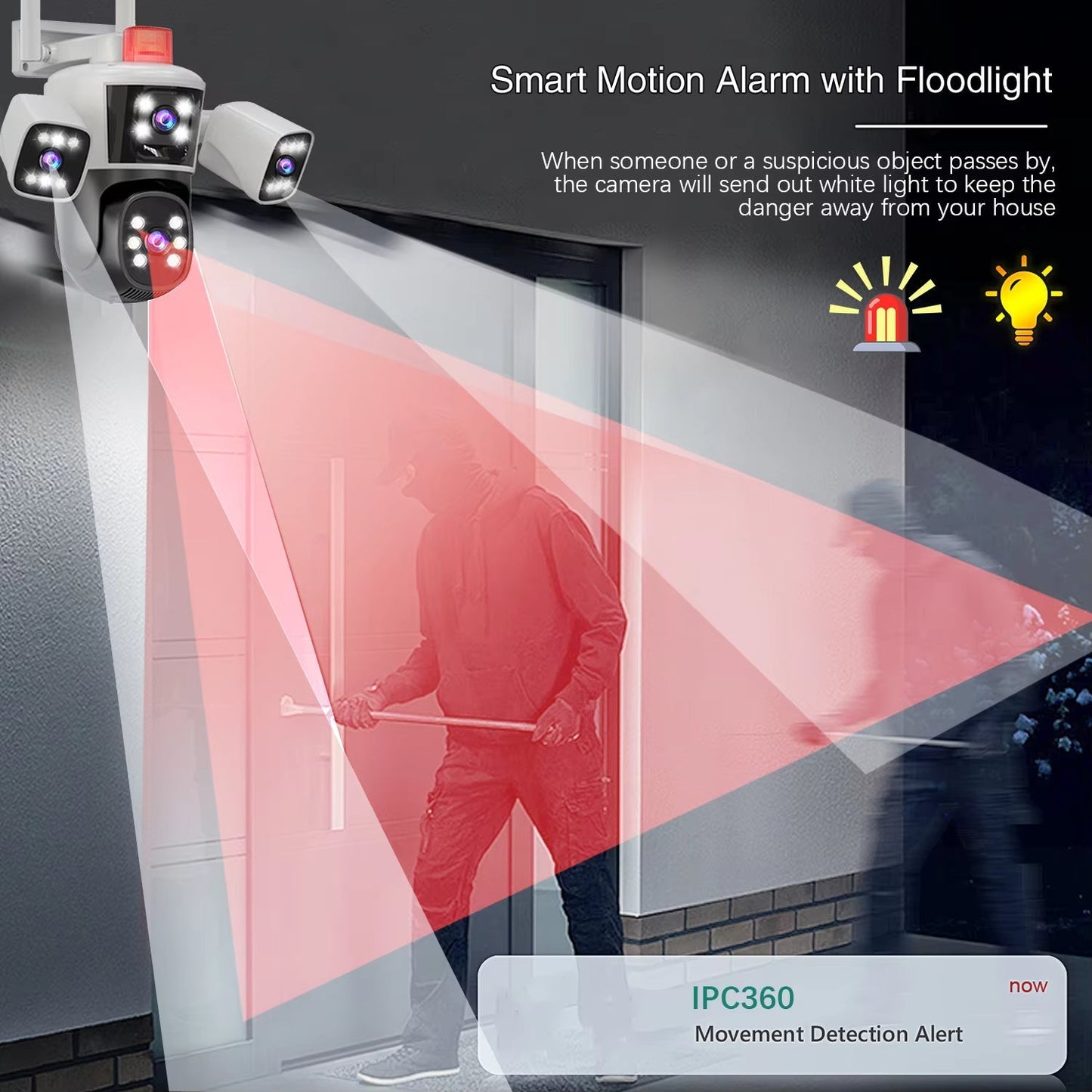 V49 6K Three-Lens PTZ solar security cameras nz