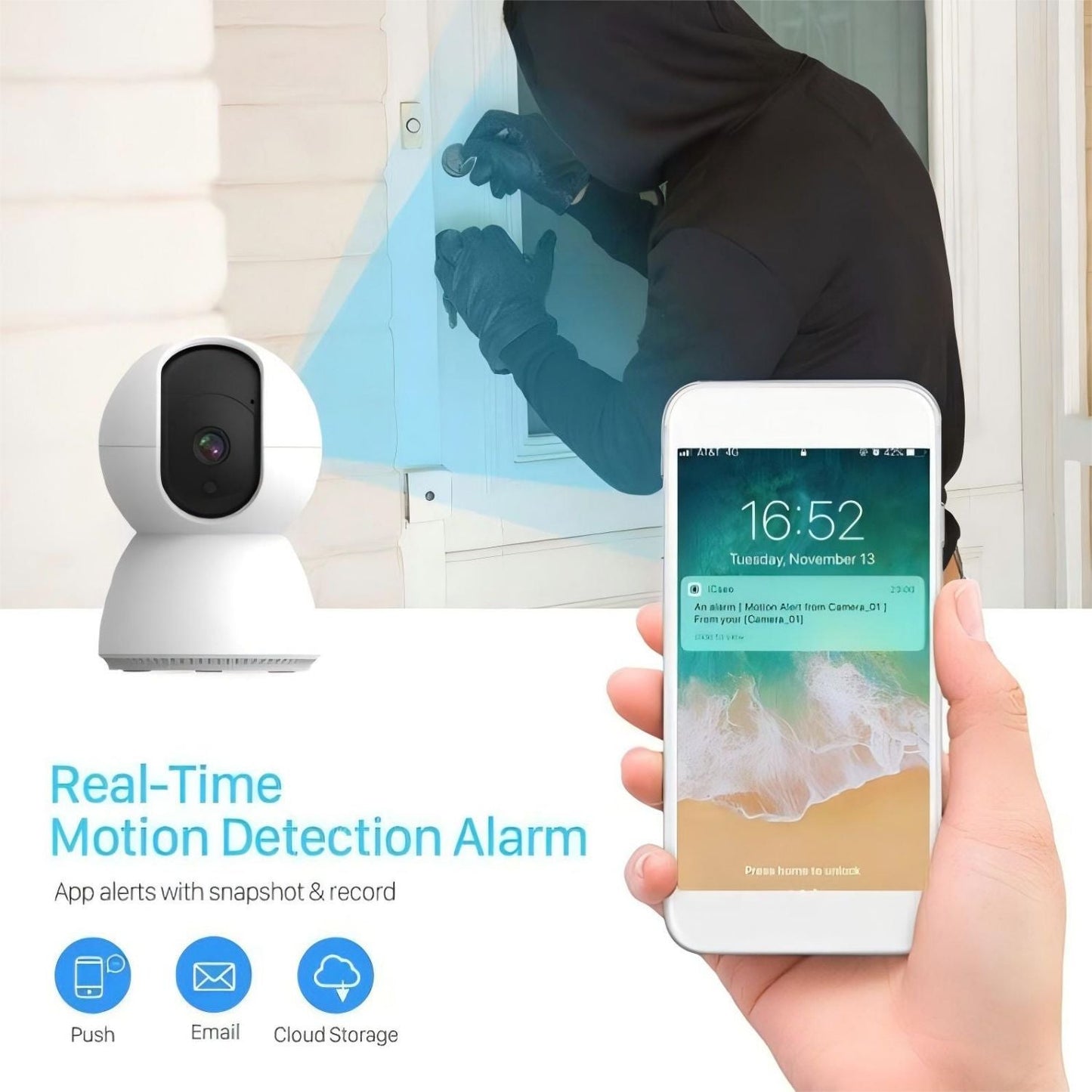 V24 Indoor 1080P Wi-Fi Smart Home Security Camera